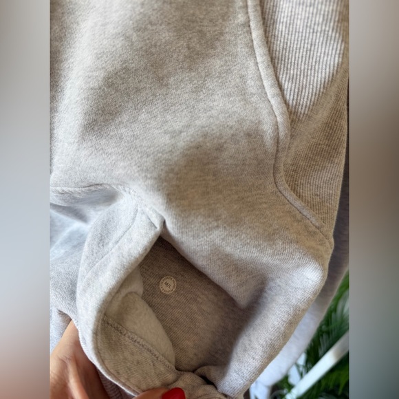 Lululemon scuba oversized hoodie 1/2 zip up heathered grey size M/L - Picture 3 of 5